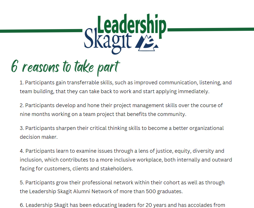 6 Reasons to Join Leadership Skagit